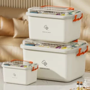 Portable Large-Capacity Home First Aid Medicine Box