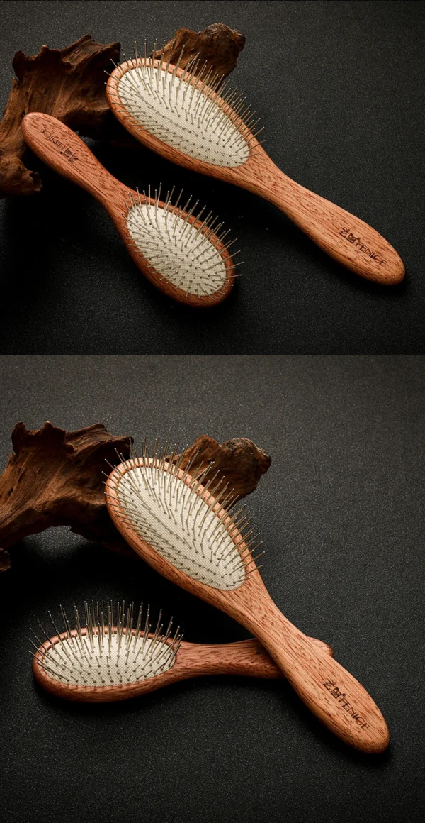 Fenice Solid Wood Pet Comb – Cat & Dog Hair Remover Brush - Image 24