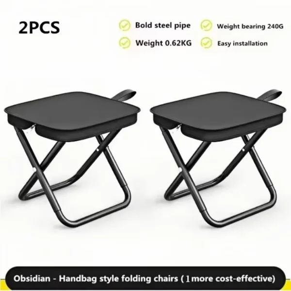 Compact Folding Stool with Storage Bag – Lightweight Travel Chair for Beach, Picnic & Fishing - Image 10