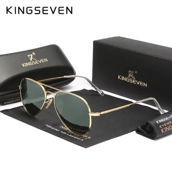 KINGSEVEN Pilot Men’s Sunglasses Polarized UV400 Retro - Image 2
