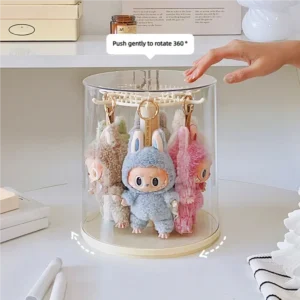 360° Rotating Transparent Display Box for Collectibles