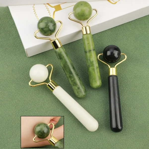 3-in-1 Jade Roller & Gua Sha Facial Massage Set - Image 4