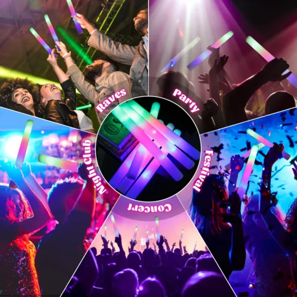 30Pcs Colorful LED Glow Sticks for Parties & Events - Image 2