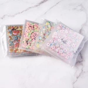 30 Sheets 3D Nail Stickers Flowers & Butterfly Designs