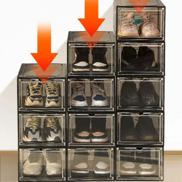 Acrylic Transparent Shoe Storage Box Display Cabinet - Image 2