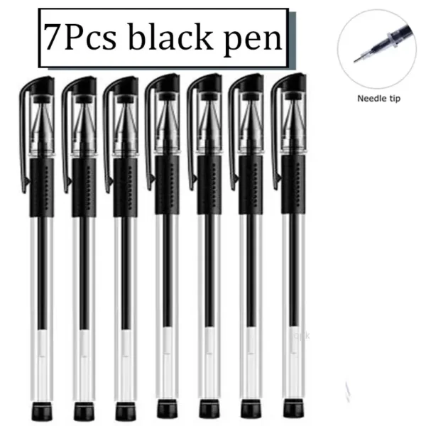 7/35 PCS Gel Pen Set 0.5mm Black & Blue for School Office - Image 15