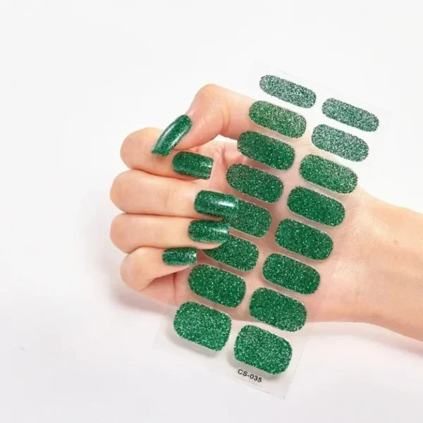 16Tips Long-Lasting Gel Nail Stickers – Full Coverage Wraps - Image 72