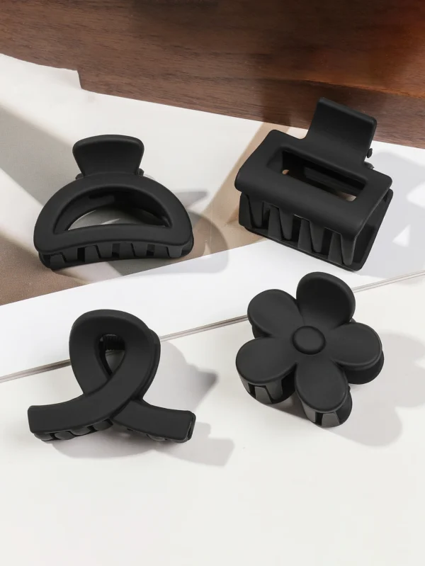 5 Pcs Matte Flower Hair Claw Clips for Women & Girls - Image 32