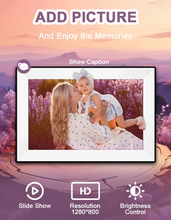 Uhale 10.1" Smart Digital Photo Frame – 32GB WiFi - Image 3