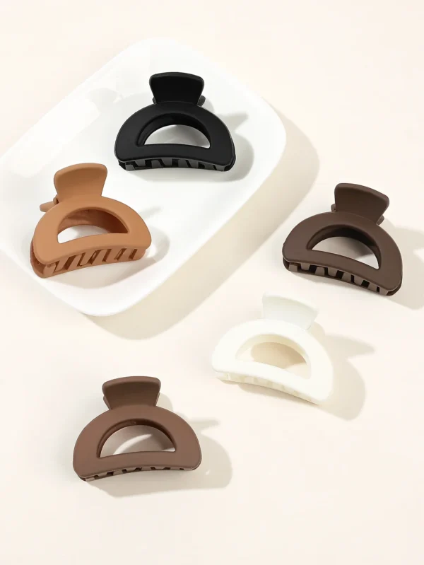 5 Pcs Matte Flower Hair Claw Clips for Women & Girls - Image 37