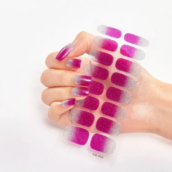 16Tips Long-Lasting Gel Nail Stickers – Full Coverage Wraps - Image 29