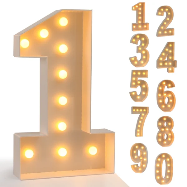Giant LED Number Balloon Filling Box for Party Decor - Image 4