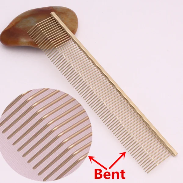 Copper Pet Grooming Comb – Knot Remover & Massage Tool - Image 2