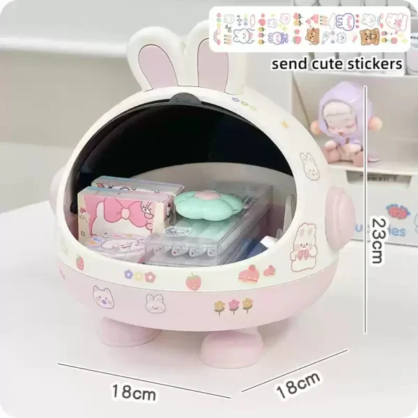 Cute Desktop Storage Box – Kawaii Desk Organizer for Girls - Image 9