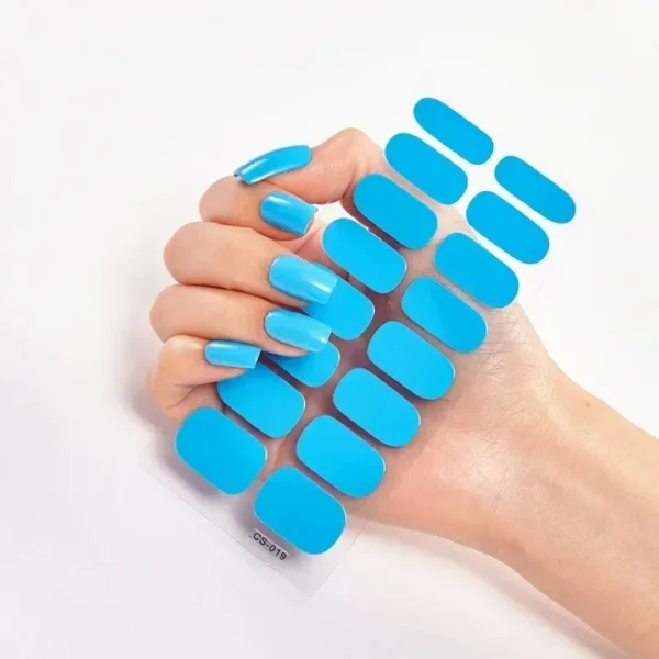 16Tips Long-Lasting Gel Nail Stickers – Full Coverage Wraps - Image 58