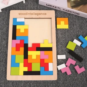 Wooden Tangram Puzzle Blocks Educational Toy Set