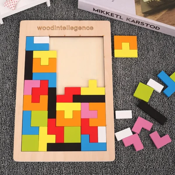 Wooden Tangram Puzzle Blocks Educational Toy Set