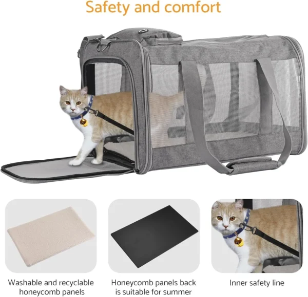 Airline Approved Pet Carrier – Soft Travel Bag for Cats & Dogs - Image 5