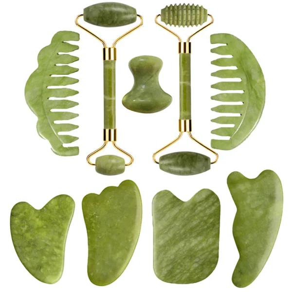 Natural Jade Roller & Gua Sha Massage Set - Image 35