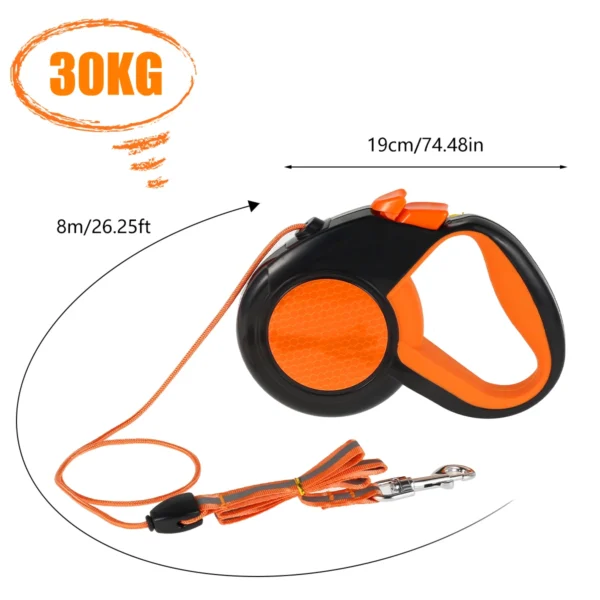 Hands-Free Reflective Dog Leash with Waist Bag – 8M - Image 13