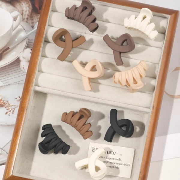5 Pcs Matte Flower Hair Claw Clips for Women & Girls - Image 23