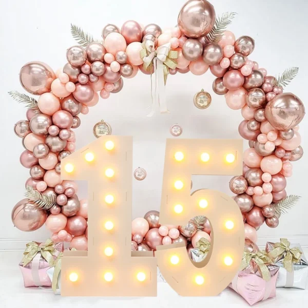 Giant LED Number Light Frame – Party & Birthday Decor - Image 28