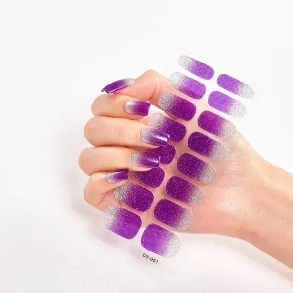 16Tips Long-Lasting Gel Nail Stickers – Full Coverage Wraps - Image 28