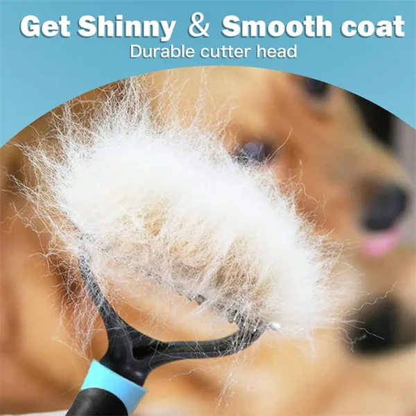 2-Sided Pet Deshedding Brush – Dog &Cat Grooming Tool - Image 12