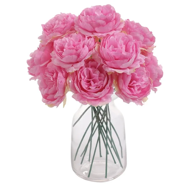 Artificial Peony Bouquet – 6Pcs Silk Flowers 20CM - Image 7