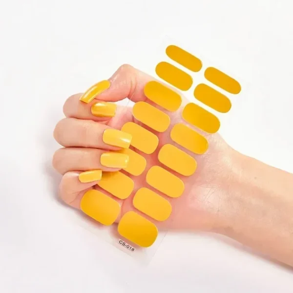 16Tips Long-Lasting Gel Nail Stickers – Full Coverage Wraps - Image 57