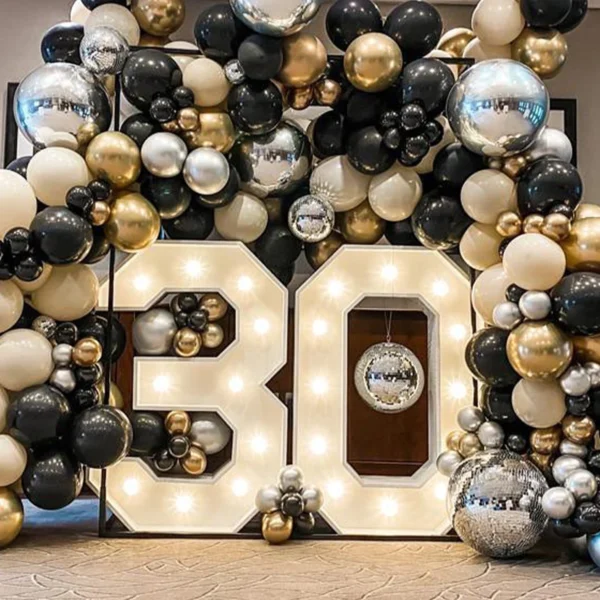 Giant LED Number Balloon Filling Box for Party Decor - Image 2