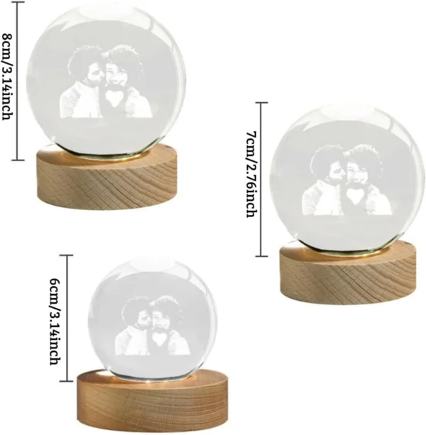 Personalized Crystal Snow Globe Night Light – Custom Keepsake - Image 11