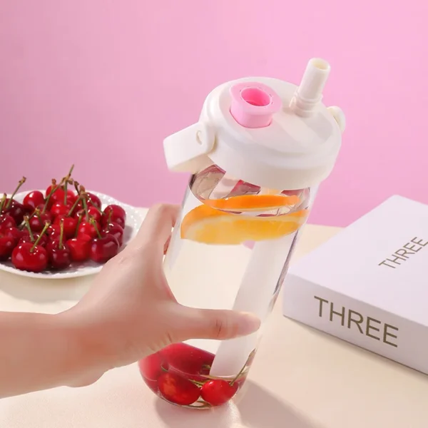 Cute Leakproof Straw Water Bottle 500/800ml - Image 5