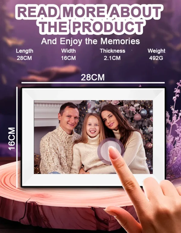 Uhale 10.1" Smart Digital Photo Frame – 32GB WiFi - Image 6