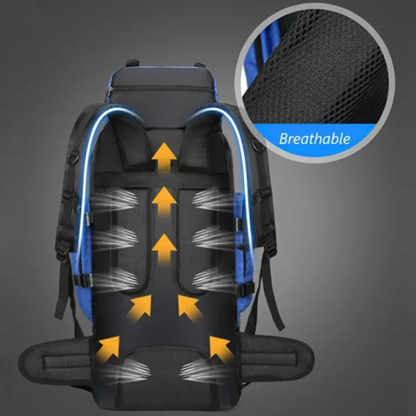 90L Waterproof Hiking Backpack - Large Capacity Rucksack for Outdoor Adventures - Image 4