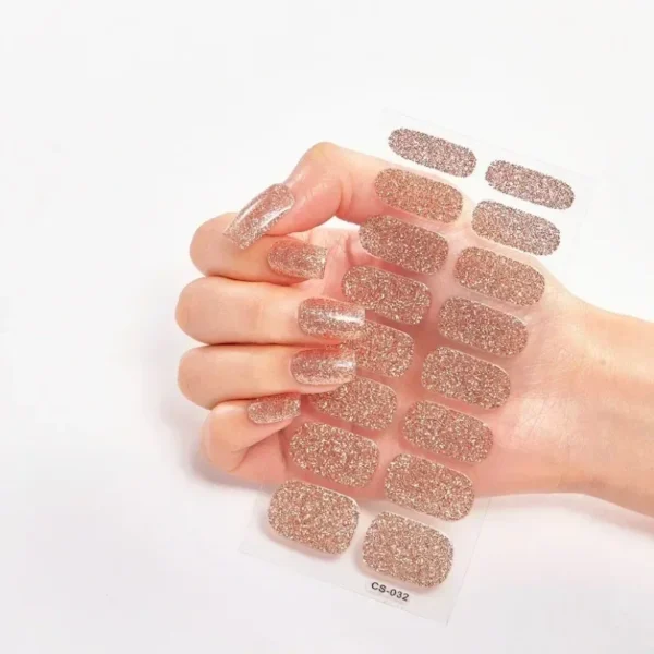 16Tips Long-Lasting Gel Nail Stickers – Full Coverage Wraps - Image 77