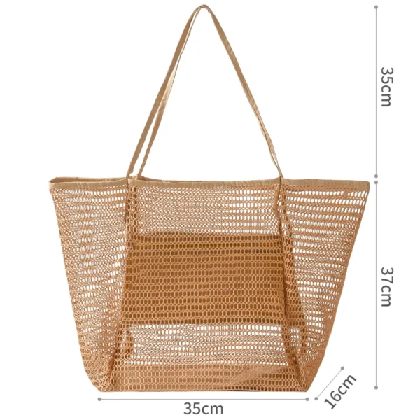 Large Waterproof Striped Beach Tote Bag – Summer 2025 - Image 10