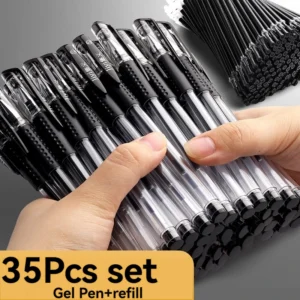 7/35 PCS Gel Pen Set 0.5mm Black & Blue for School Office