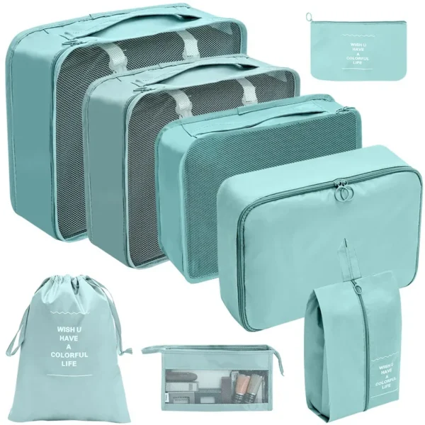 7-10 Pcs Travel Organizer Packing Cubes Set – Durable & Compact - Image 25