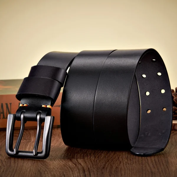 GFOHUO Men’s Genuine Leather Belt – Double Pin Buckle - Image 4