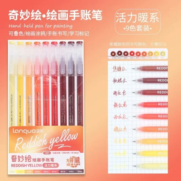 Set of 6 Morandi Gel Pens for Drawing & DIY Projects - Image 21