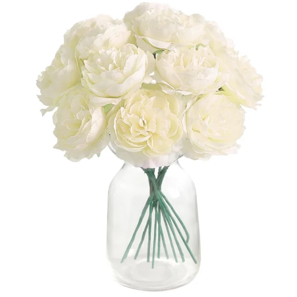 Artificial Peony Bouquet – 6Pcs Silk Flowers 20CM - Image 12
