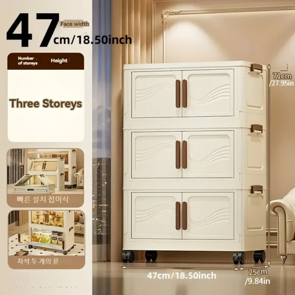 Foldable Storage Box with Clear Door Organizer - Image 10