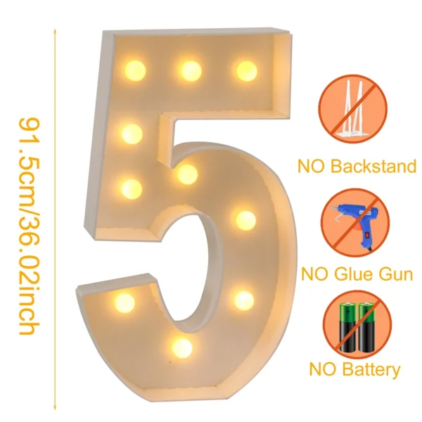 Giant LED Number Balloon Filling Box for Party Decor - Image 13