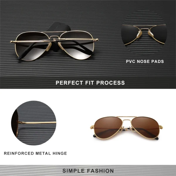 KINGSEVEN Pilot Men’s Sunglasses Polarized UV400 Retro - Image 6