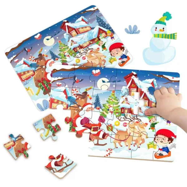 Kids Cartoon Animal Jigsaw Puzzle Montessori Toy - Image 14
