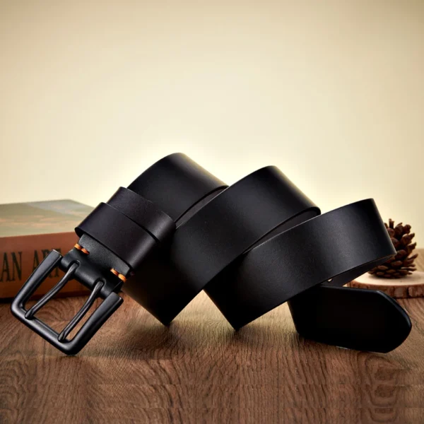 GFOHUO Men’s Genuine Leather Belt – Double Pin Buckle - Image 6