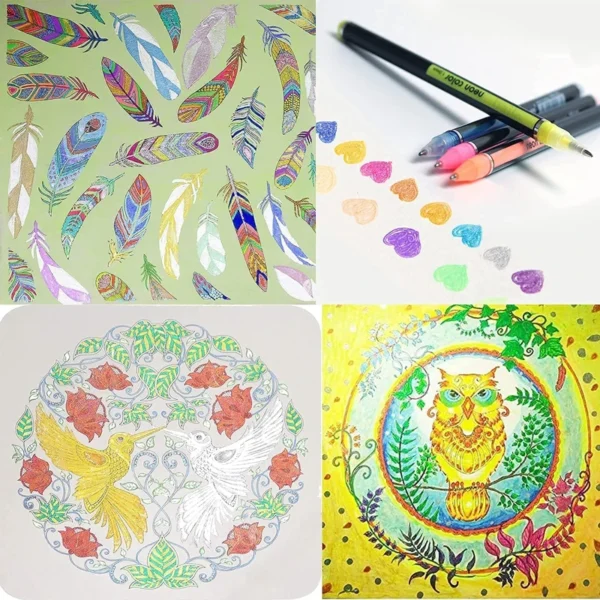 Vibrant Metallic Gel Pen Set – 12/24 Colors for Art & Journals - Image 5