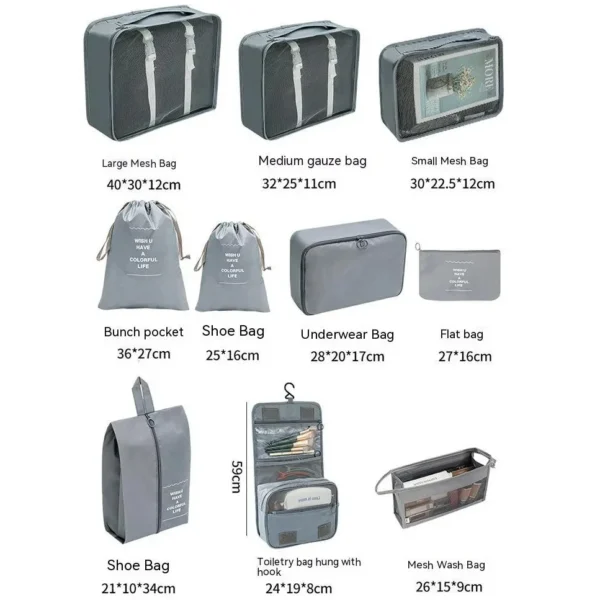 7-10 Pcs Travel Organizer Packing Cubes Set – Durable & Compact - Image 6