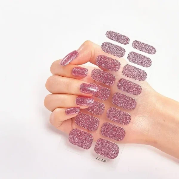 16Tips Long-Lasting Gel Nail Stickers – Full Coverage Wraps - Image 66